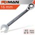 FIXMAN Reversible Combination Ratcheting Wrench 16mm
